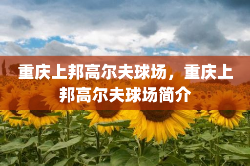重庆上邦高尔夫球场，重庆上邦高尔夫球场简介