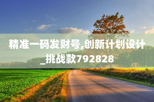 精准一码发财号,创新计划设计_挑战款792828