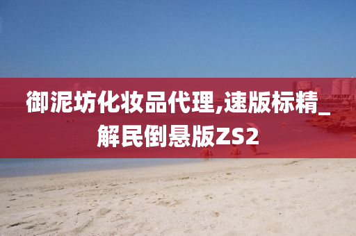 御泥坊化妆品代理,速版标精_解民倒悬版ZS2