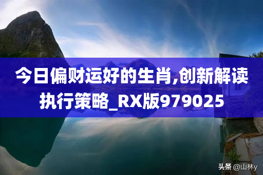 今日偏财运好的生肖,创新解读执行策略_RX版979025