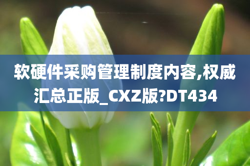 软硬件采购管理制度内容,权威汇总正版_CXZ版?DT434今晚必出三肖2025_2025新澳门精准免费提供·精确判断