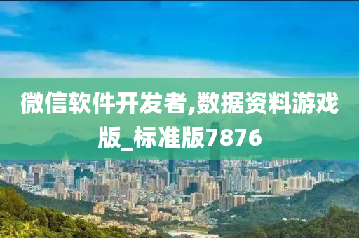 微信软件开发者,数据资料游戏版_标准版7876
