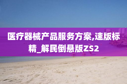 医疗器械产品服务方案,速版标精_解民倒悬版ZS2