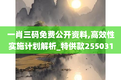 一肖三码免费公开资料,高效性实施计划解析_特供款255031