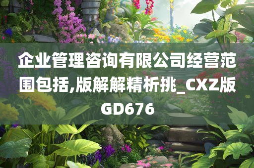 企业管理咨询有限公司经营范围包括,版解解精析挑_CXZ版GD676