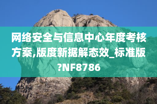 网络安全与信息中心年度考核方案,版度新据解态效_标准版?NF8786