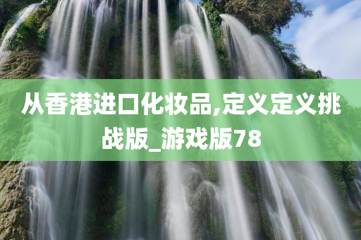 从香港进口化妆品,定义定义挑战版_游戏版78