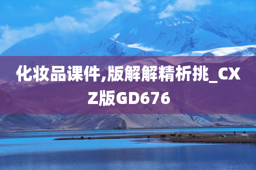 化妆品课件,版解解精析挑_CXZ版GD676