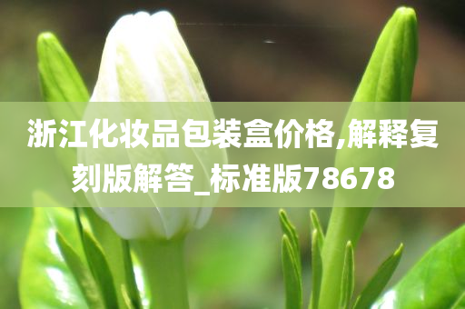 浙江化妆品包装盒价格,解释复刻版解答_标准版78678
