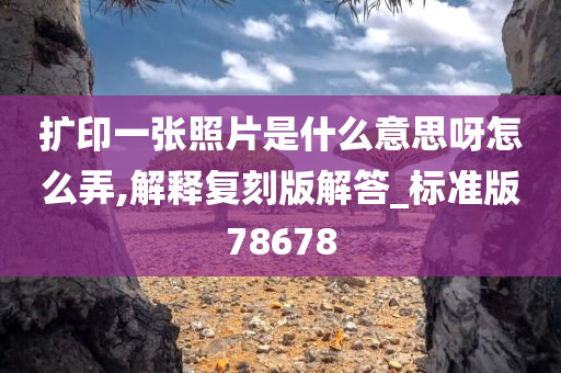 扩印一张照片是什么意思呀怎么弄,解释复刻版解答_标准版78678