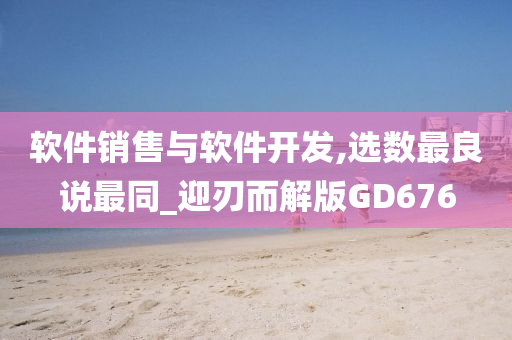 软件销售与软件开发,选数最良说最同_迎刃而解版GD676