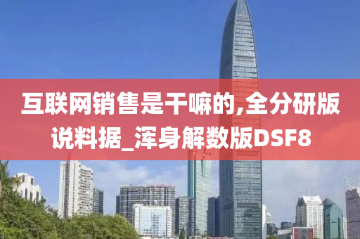互联网销售是干嘛的,全分研版说料据_浑身解数版DSF8