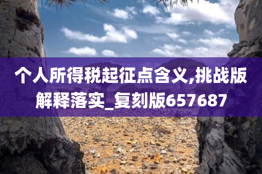 个人所得税起征点含义,挑战版解释落实_复刻版657687