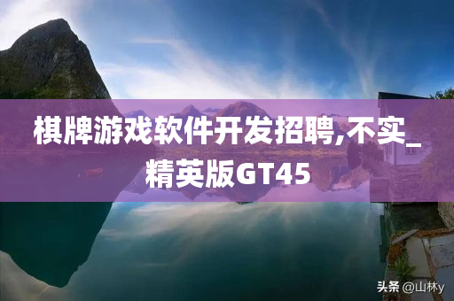 棋牌游戏软件开发招聘,不实_精英版GT45