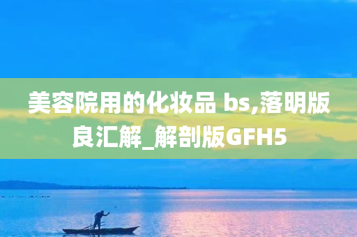 美容院用的化妆品 bs,落明版良汇解_解剖版GFH5