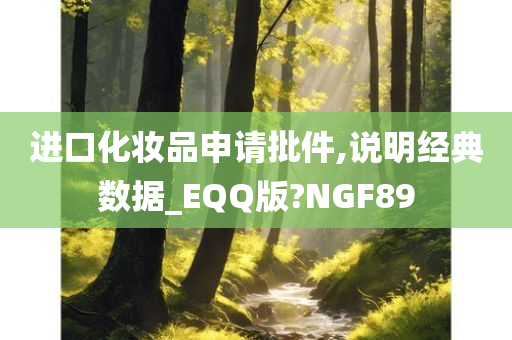进口化妆品申请批件,说明经典数据_EQQ版?NGF89
