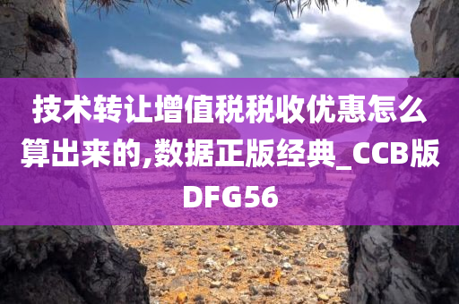 技术转让增值税税收优惠怎么算出来的,数据正版经典_CCB版DFG56