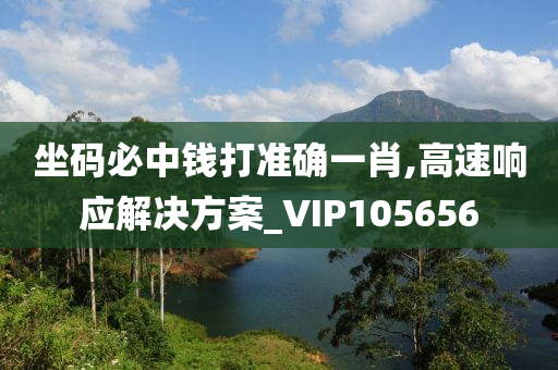 坐码必中钱打准确一肖,高速响应解决方案_VIP105656