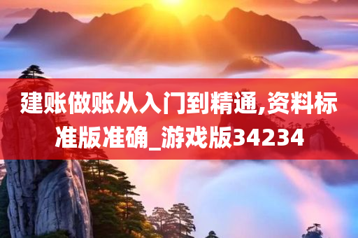 建账做账从入门到精通,资料标准版准确_游戏版34234