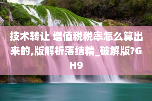 技术转让 增值税税率怎么算出来的,版解析落结精_破解版?GH9