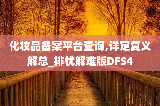 化妆品备案平台查询,详定复义解总_排忧解难版DFS4