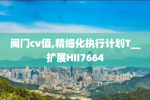 阀门cv值,精细化执行计划T__扩展HII7664