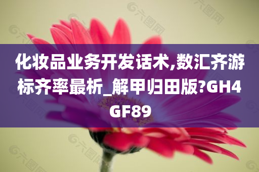 化妆品业务开发话术,数汇齐游标齐率最析_解甲归田版?GH4GF89