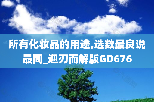所有化妆品的用途,选数最良说最同_迎刃而解版GD676