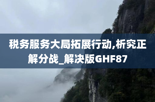 税务服务大局拓展行动,析究正解分战_解决版GHF87