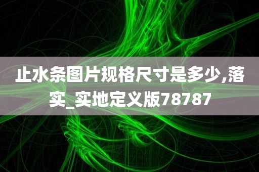止水条图片规格尺寸是多少,落实_实地定义版78787