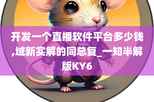 开发一个直播软件平台多少钱,域新实解的同总复_一知半解版KY6