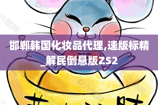 邯郸韩国化妆品代理,速版标精_解民倒悬版ZS2