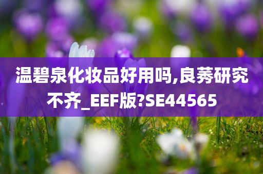 温碧泉化妆品好用吗今晚必出三肖2025_2025新澳门精准免费提供·精确判断,良莠研究不齐_EEF版?SE44565