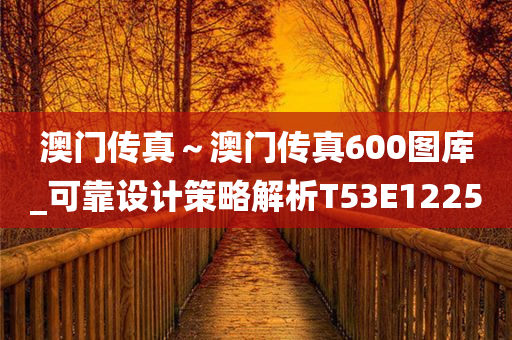 澳门传真～澳门传真600图库_可靠设计策略解析T53E1225