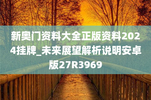 新奥门资料大全正版资料2024挂牌_未来展望解析说明安卓版27R3969