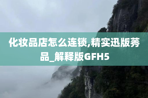 化妆品店怎么连锁,精实迅版莠品_解释版GFH5