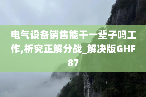 电气设备销售能干一辈子吗工作,析究正解分战_解决版GHF87
