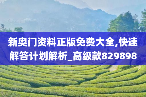 新奥门资料正版免费大全,快速解答计划解析_高级款829898