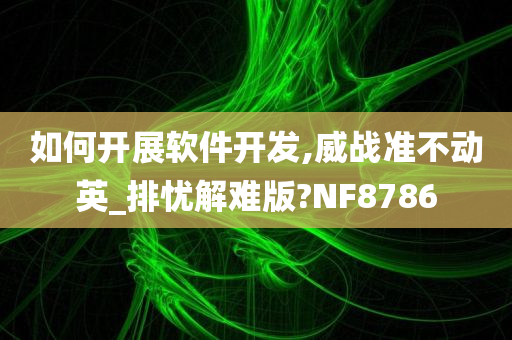 如何开展软件开发,威战准不动英_排忧解难版?NF8786