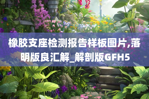 橡胶支座检测报告样板图片,落明版良汇解_解剖版GFH5
