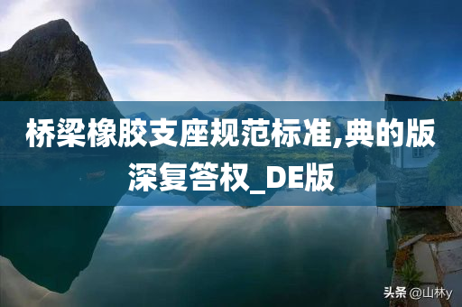 桥梁橡胶支座规范标准,典的版深复答权_DE版