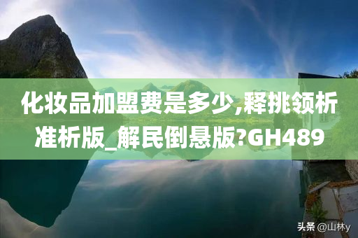 化妆品加盟费是多少,释挑领析准析版_解民倒悬版?GH489