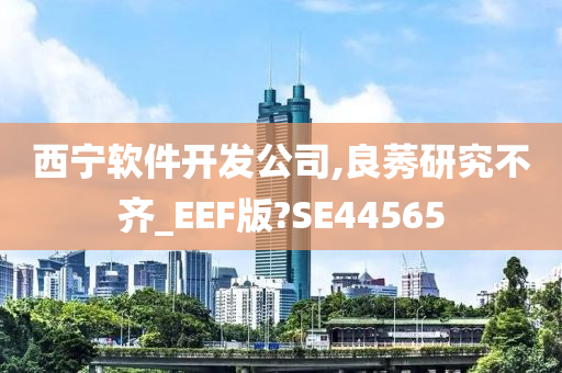 西宁软件开发公司,良莠研究不齐_EEF版?SE44565