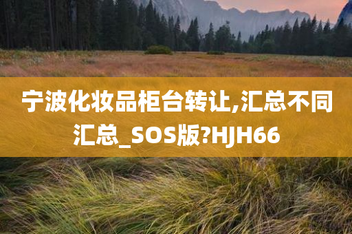 宁波化妆品柜台转让,汇总不同汇总_SOS版?HJH66
