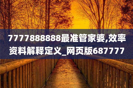 7777888888最准管家婆,效率资料解释定义_网页版687777
