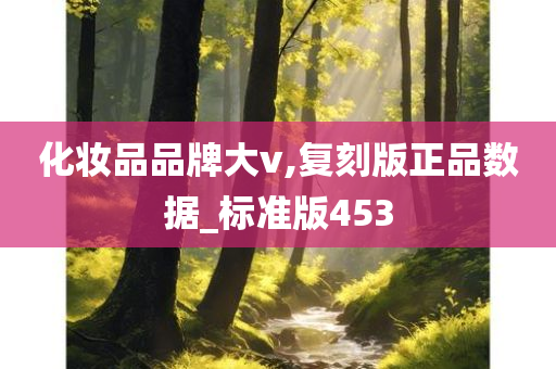 化妆品品牌大v,复刻版正品数据_标准版453