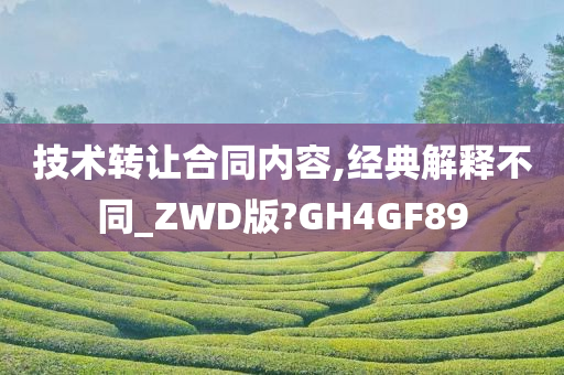 技术转让合同内容,经典解释不同_ZWD版?GH4GF89