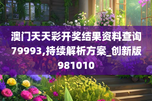 澳门天天彩开奖结果资料查询79993,持续解析方案_创新版981010