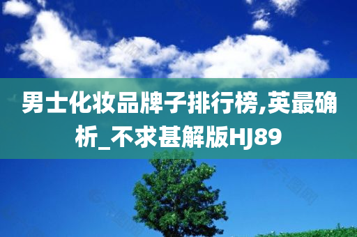 男士化妆品牌子排行榜,英最确析_不求甚解版HJ89