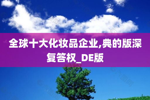 全球十大化妆品企业,典的版深复答权_DE版